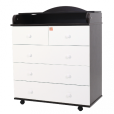 Комод пеленальный Топотушки Фортуна ЛДСП 800/5 (венге-слоновая кость,венге-белый,белый,венге, слоновая кость)