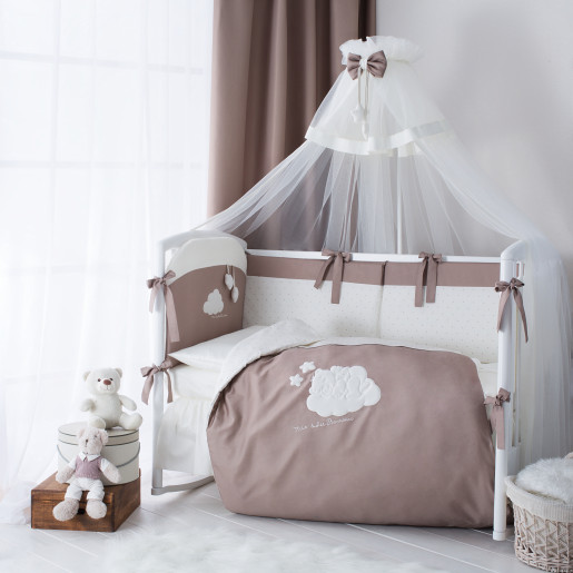 Комплект постельного белья Перина  "Бамбино", 7 предметов (капучино, олива)