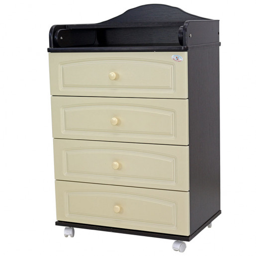 Комод Топотушки Ричард 600/4 МДФ  (венге-слоновая кость, белый,слоновая кость, венге) 