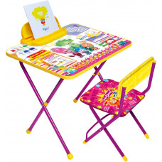 Комплект Ф13 "Фикси Знайка" (стол+пенал+стул мягк.) роз.