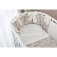 Комплект детского постельного белья Перина Elfetto Oval (молочно-белый)