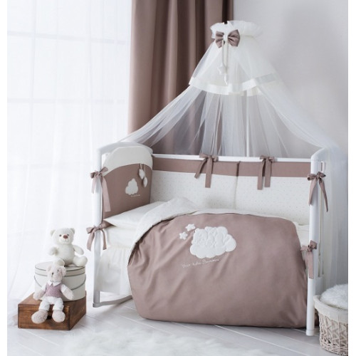 Комплект постельного белья Перина  "Бамбино", 7 предметов (капучино, олива)