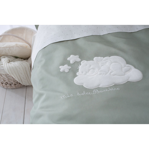 Комплект постельного белья Перина  "Бамбино", 7 предметов (капучино, олива)