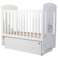 Кроватка детская Топотушки Каролина "Олененок"  маятник, белая