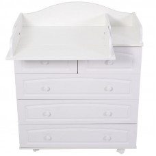 Комод Топотушки "Ричард Плюс"  МДФ 800/5 (Белый, слоновая кость)