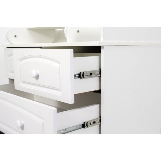 Комод Топотушки "Ричард Плюс"  МДФ 800/5 (Белый, слоновая кость)