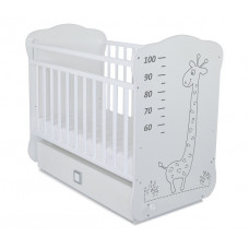 Детская кровать СКВ 411001-2-2  "Жираф" (белый)