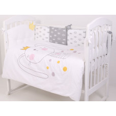 Комплект в кроватку Топотушки "Зайка с короной"  (6 предметов)