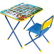 Комплект КП "Азбука 1: Маша и медведь" (стол+стул. пласт.) 