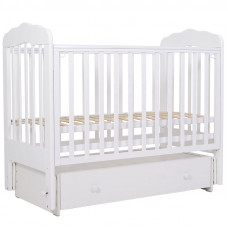  Кроватка детская Топотушки  "Мария 6"  маятник (белая, слоновая кость)