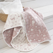 Плед-покрывало ПЕРИНА "Форест розовый"