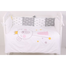 Комплект в кроватку Топотушки "Мишка с короной"  (6 предметов)