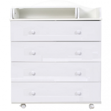 Комод Топотушки "Фортуна Плюс"  ЛДСП 800/4 (белый, слоновая кость)