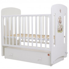 Кроватка детская Топотушки Каролина "Малыши"  маятник, белая