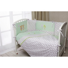 Комплект постельного белья Перина  Венеция 6  предметов  "Лапушки салатовый"