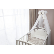 Комплект в кроватку Перина Elfetto 7 предметов (молочно-белый)